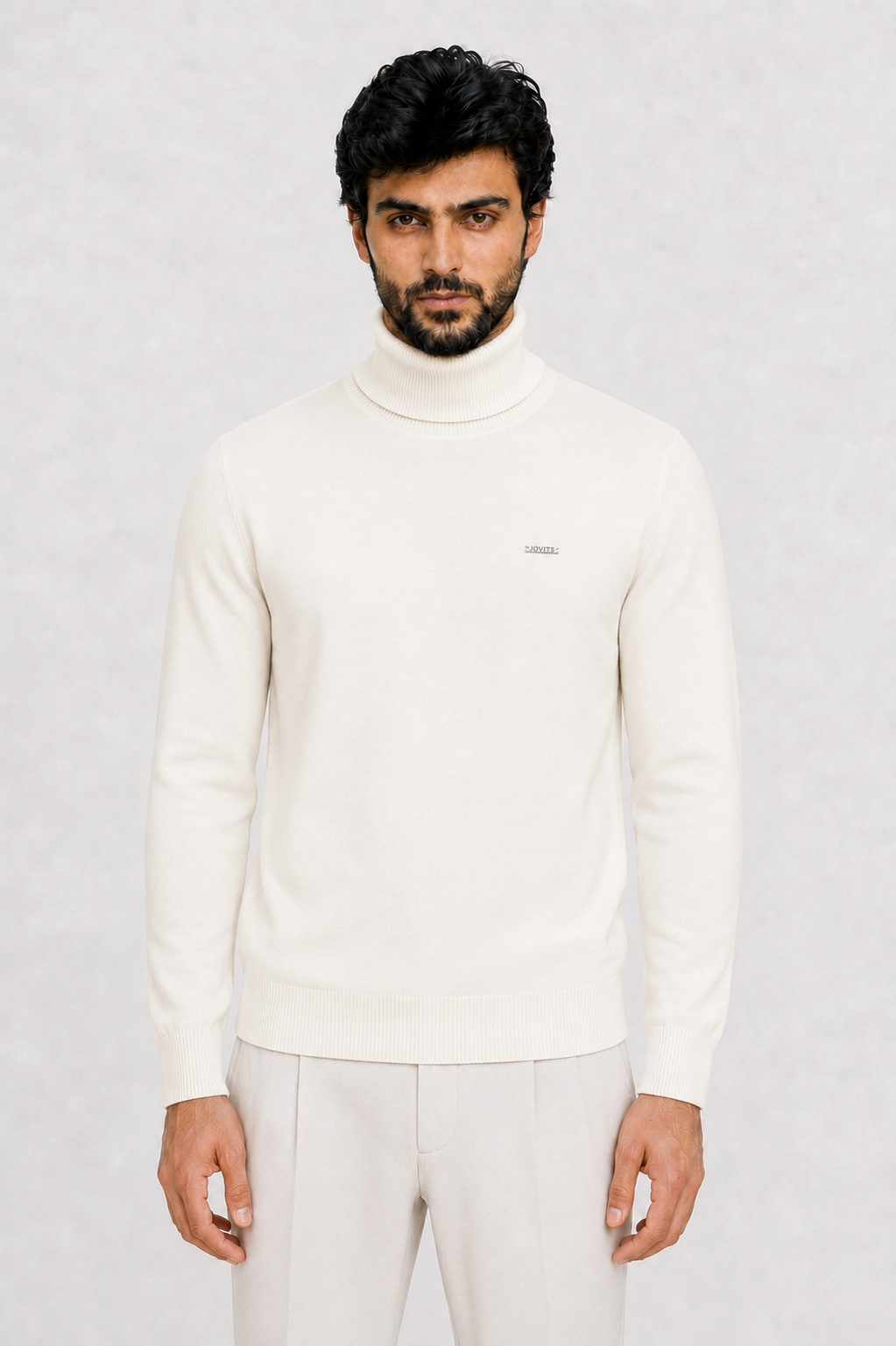 Camisola de Gola Alta - Off White