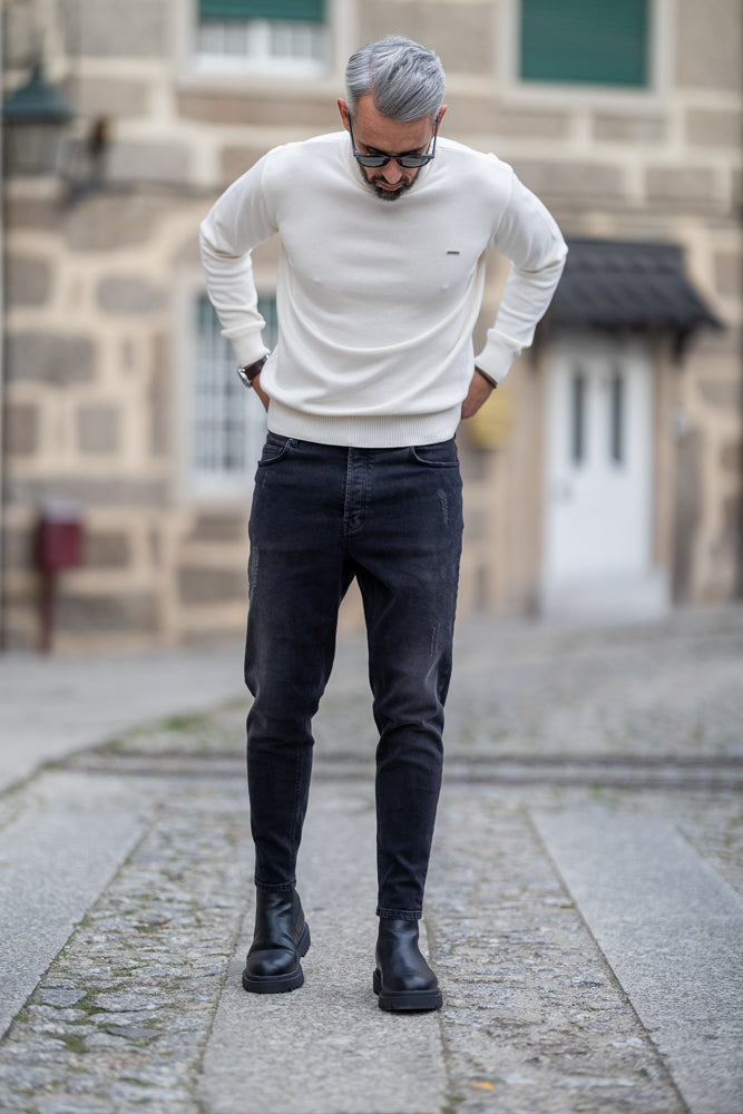JEANS SKINNY CROPPED