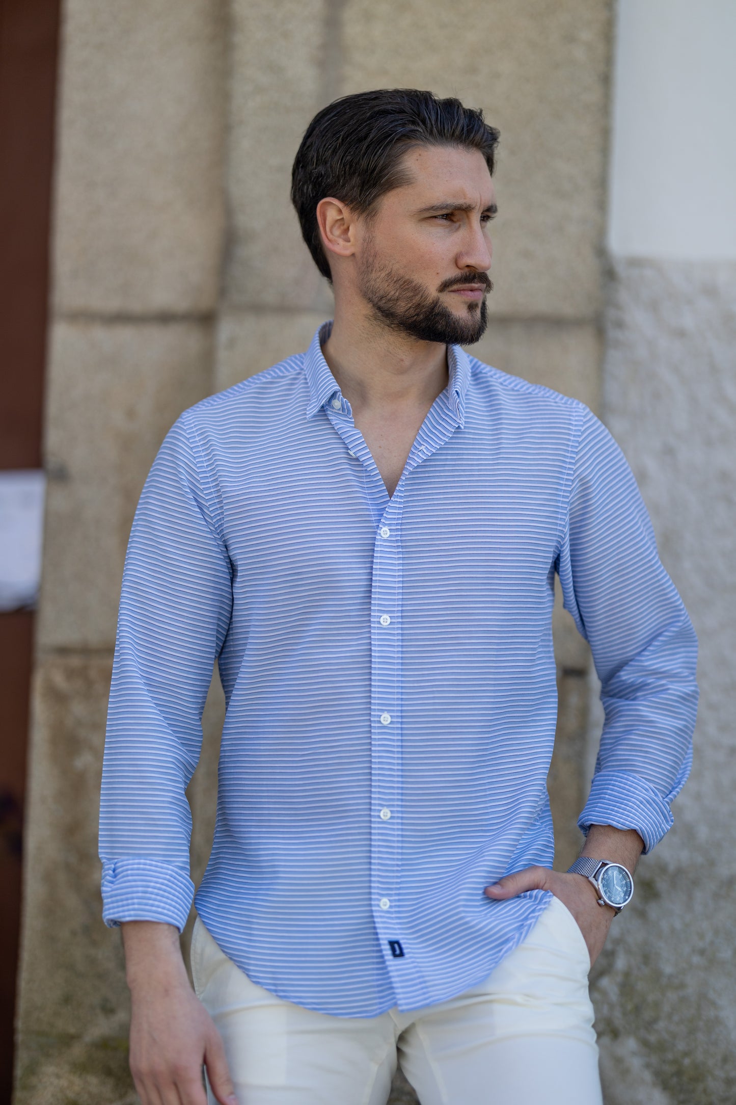 CAMISA DE RISCAS HORIZONTAIS
