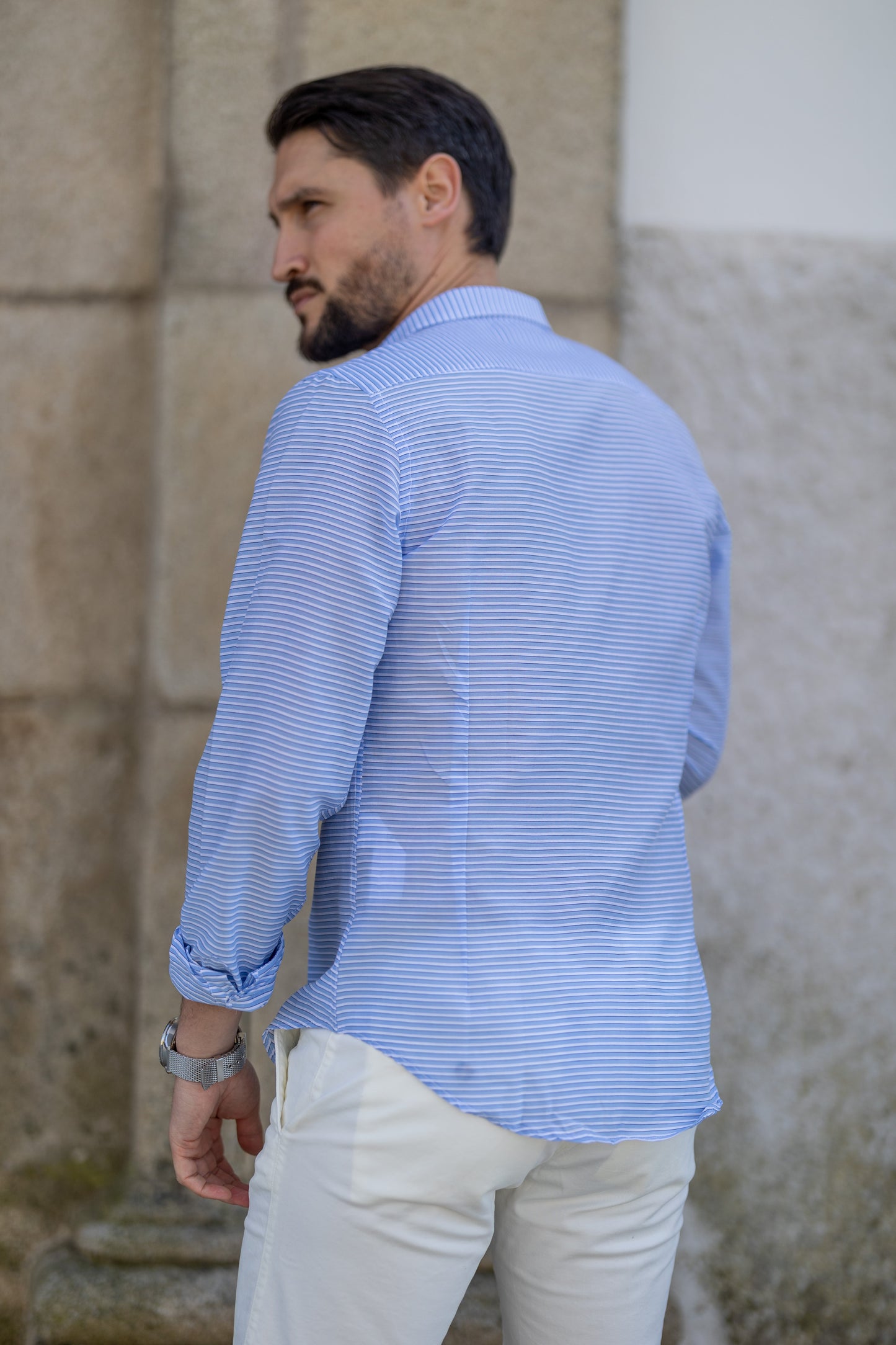 CAMISA DE RISCAS HORIZONTAIS