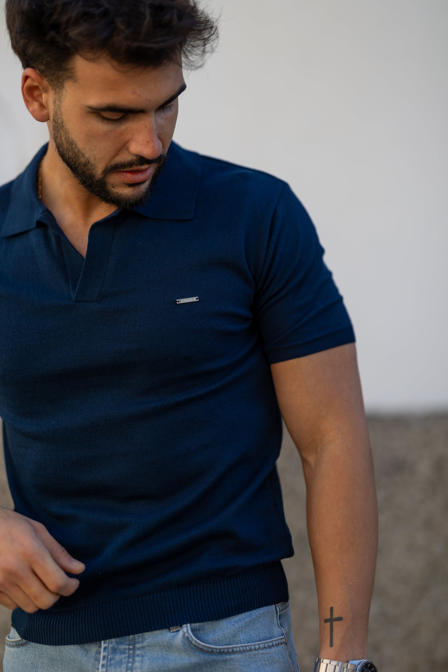 STRUCTURED KNIT POLO SHIRT