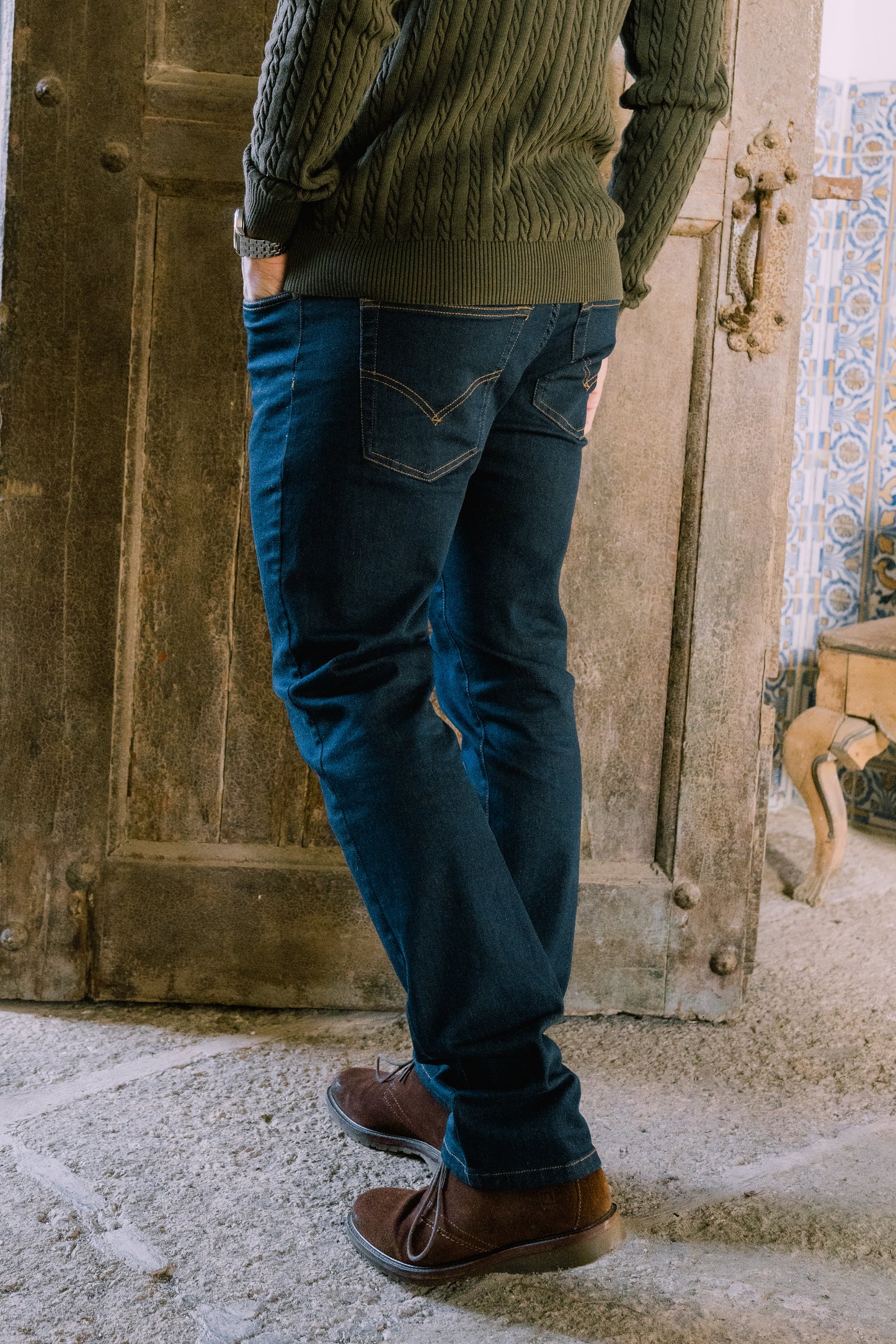 Calça Jeans Regular Fit Azul Escuro