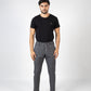 CALÇAS SLIM FIT CINZENTAS COM CÓS ELÁSTICO