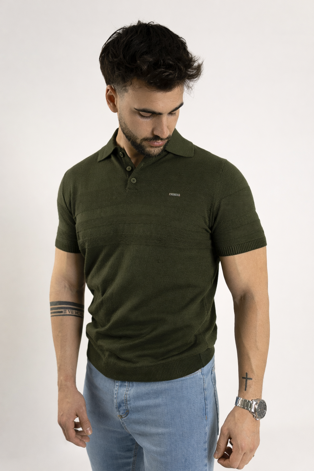 Polo com Textura Homem