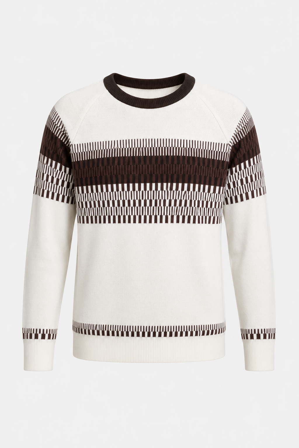 Camisola de Malha com Padrão Geométrico