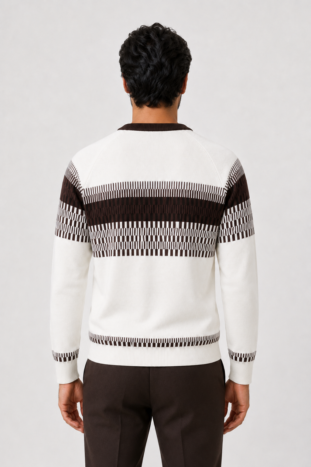 Camisola de Malha com Padrão Geométrico