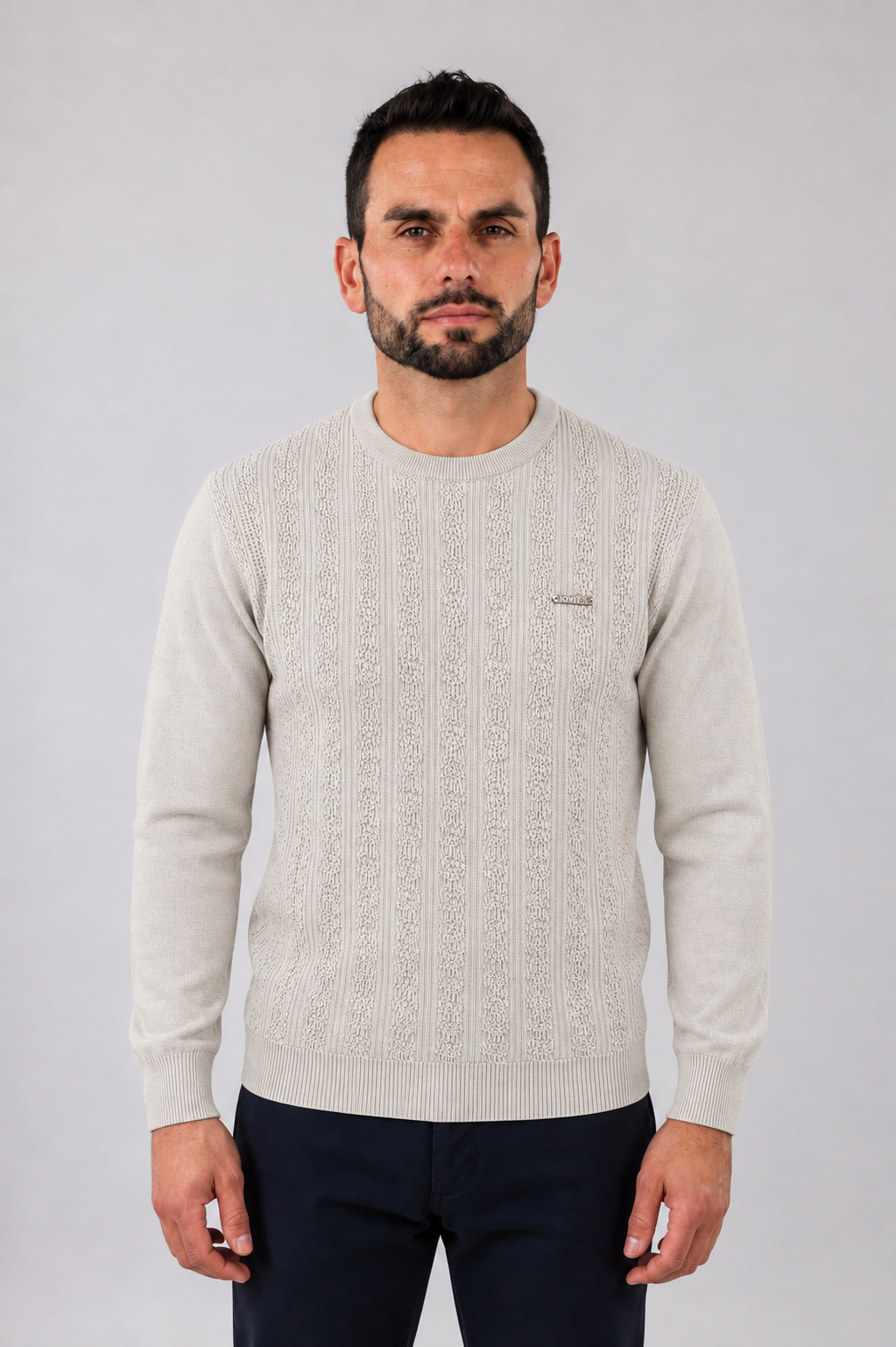 Camisola de malha com textura