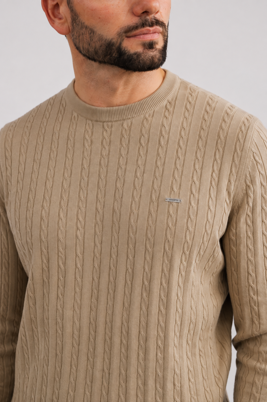 Camisola de Gola Redonda com Tranças