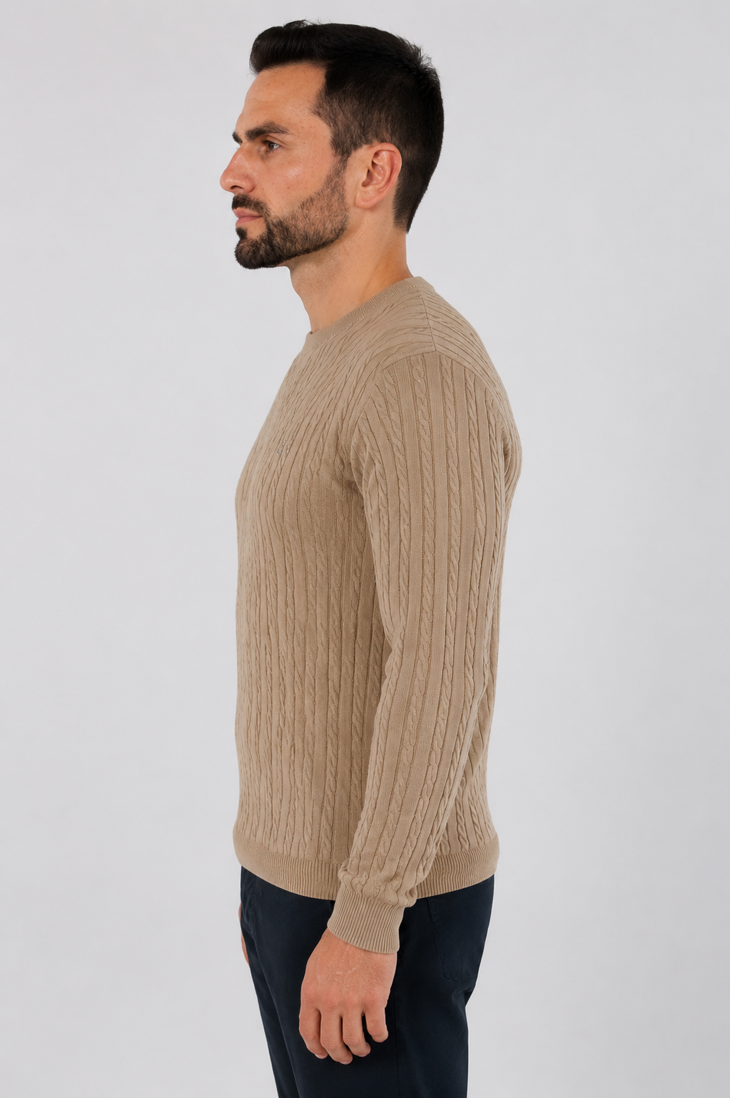 Camisola de Gola Redonda com Tranças