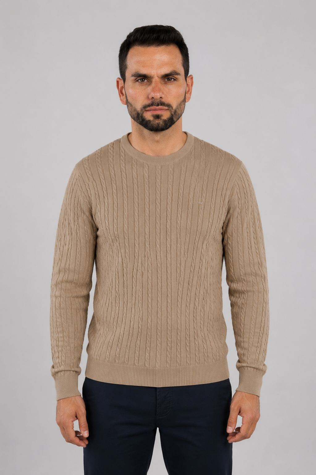 Camisola de Gola Redonda com Tranças