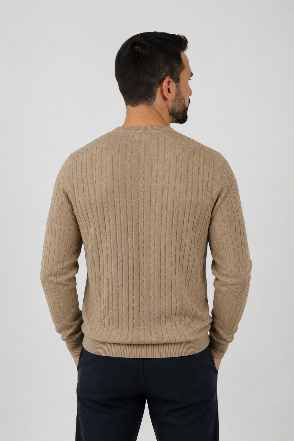 Camisola de Gola Redonda com Tranças