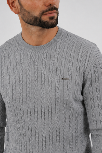 Camisola de Gola Redonda com Tranças