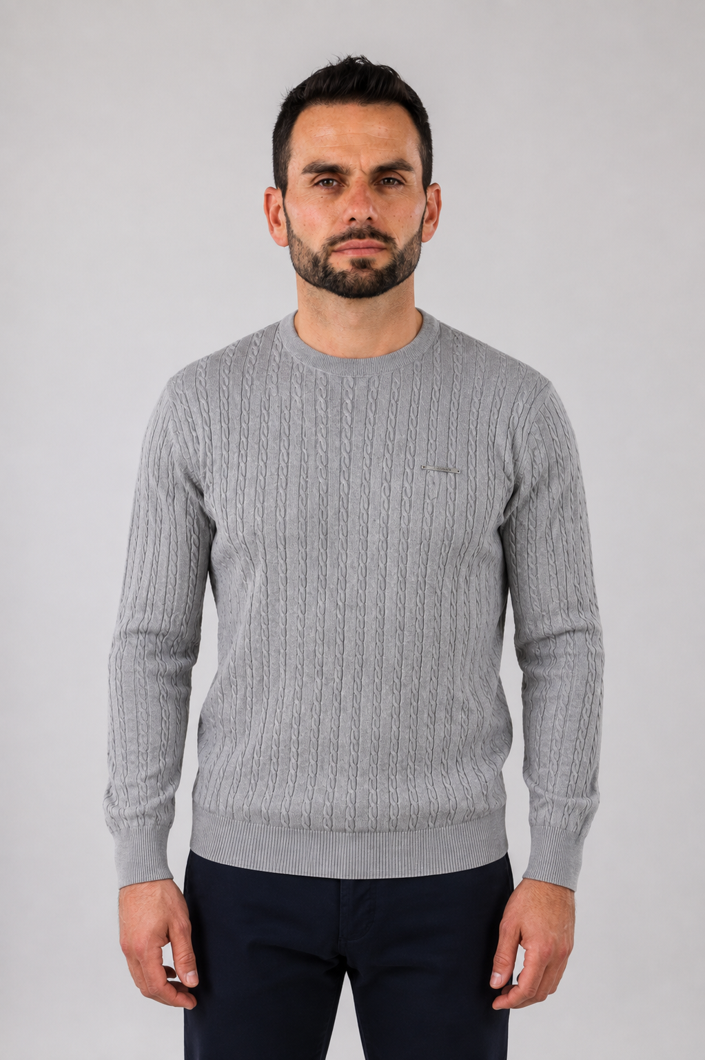 Camisola de Gola Redonda com Tranças