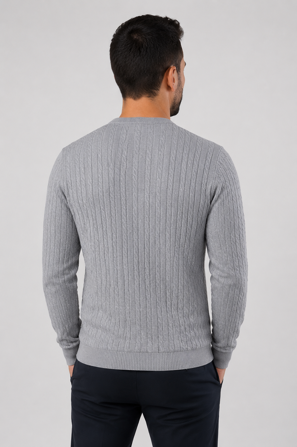 Camisola de Gola Redonda com Tranças