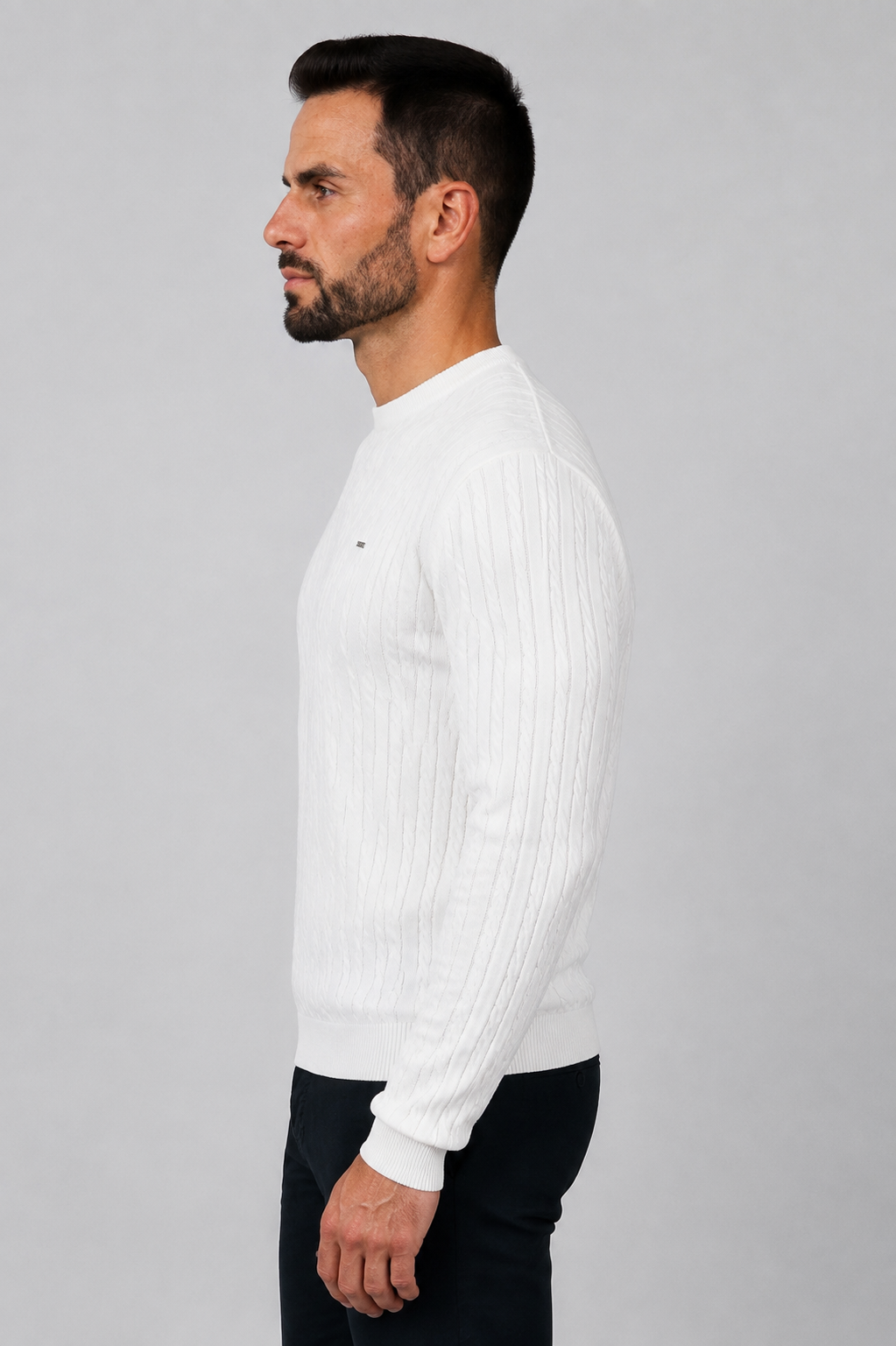 Camisola de Gola Redonda com Tranças