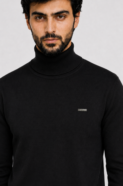 Camisola de Gola Alta - Preto