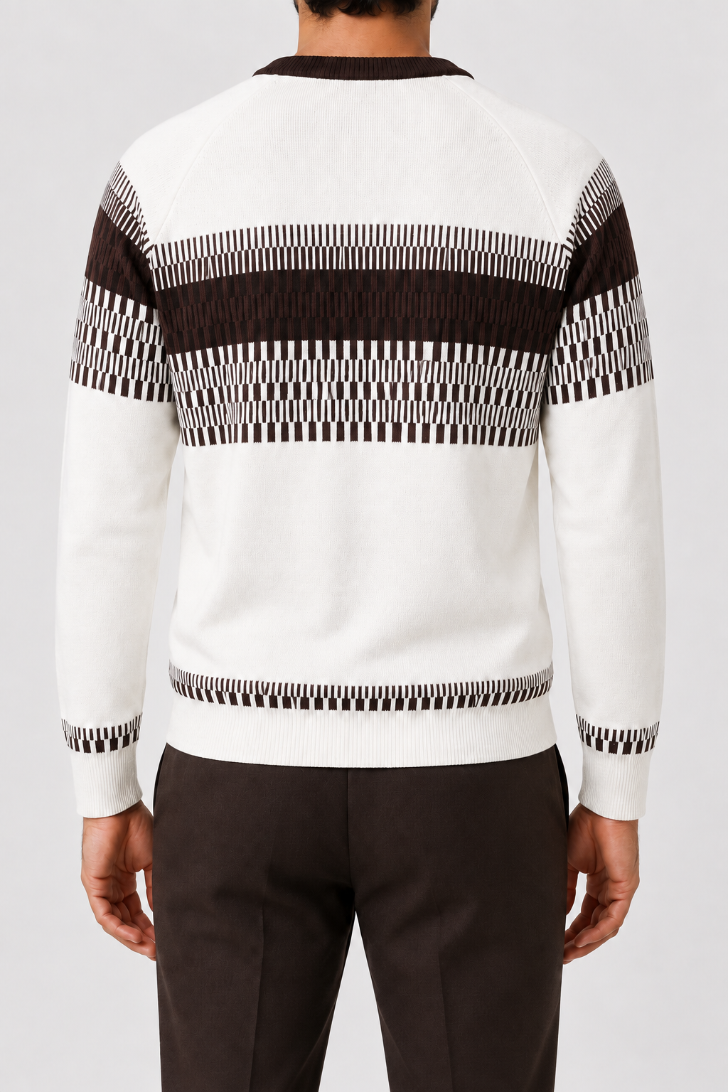 Camisola de Malha com Padrão Geométrico