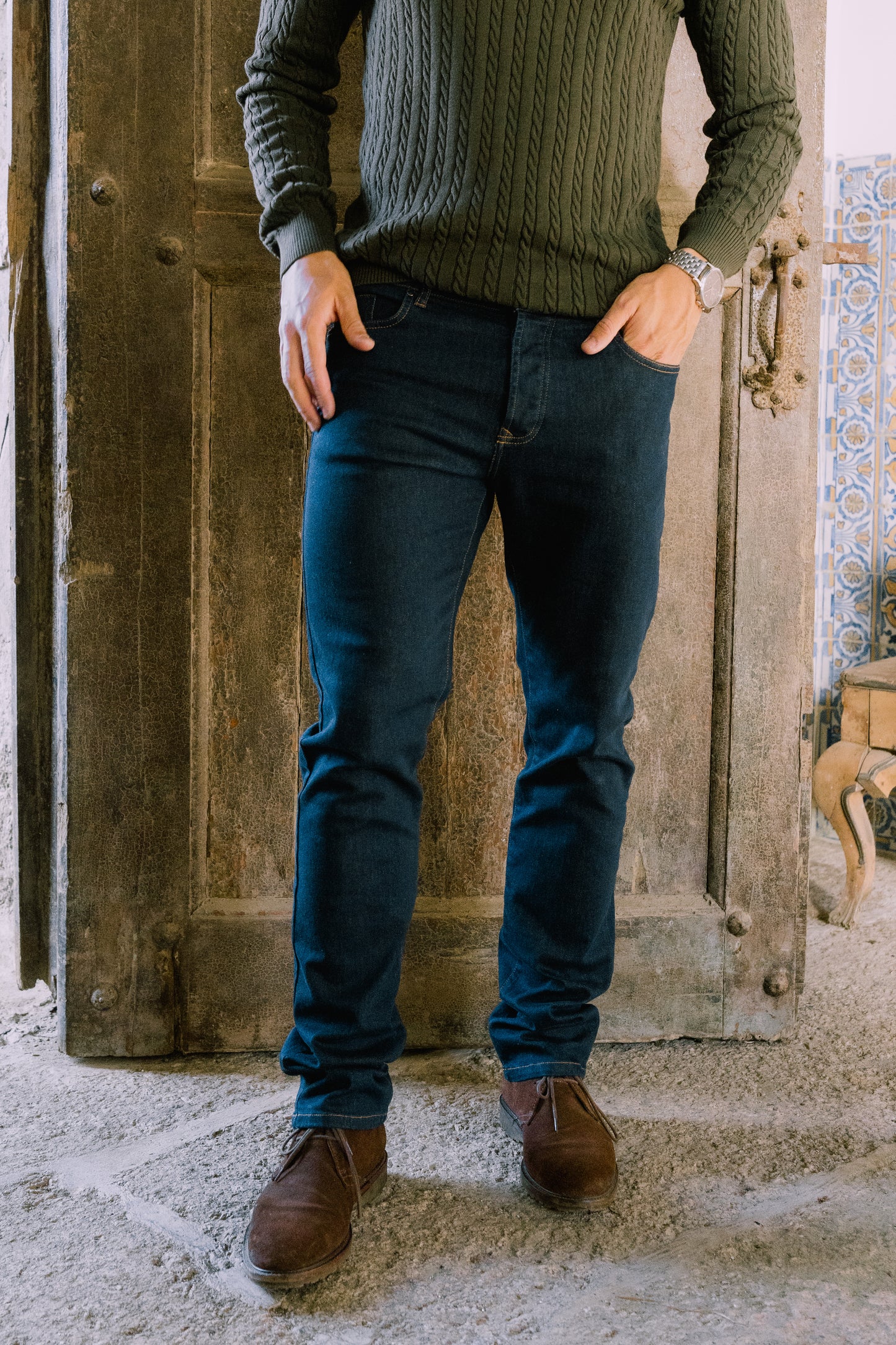 Calça Jeans Regular Fit Azul Escuro